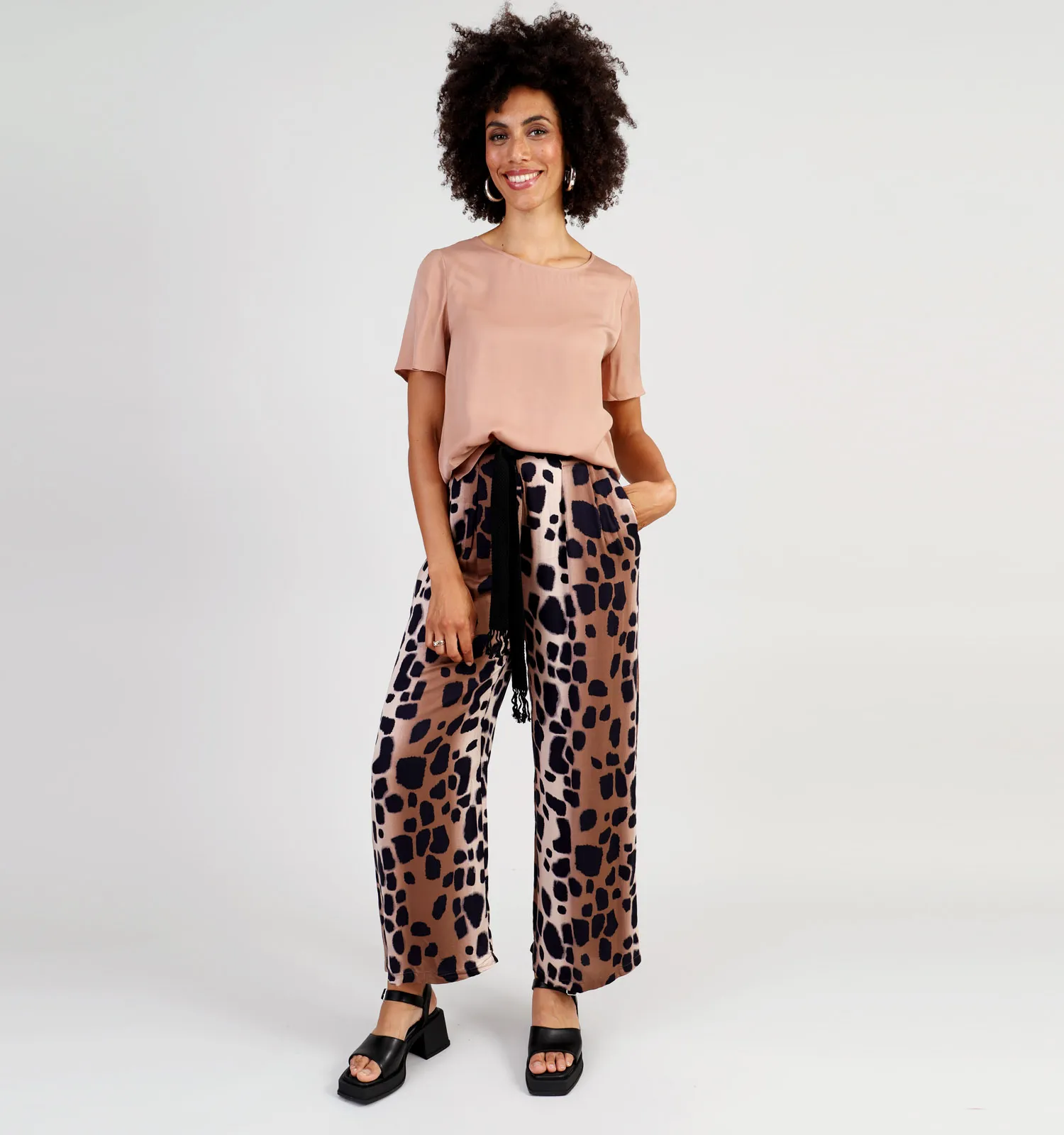 Orfeo Wijde broek bruin