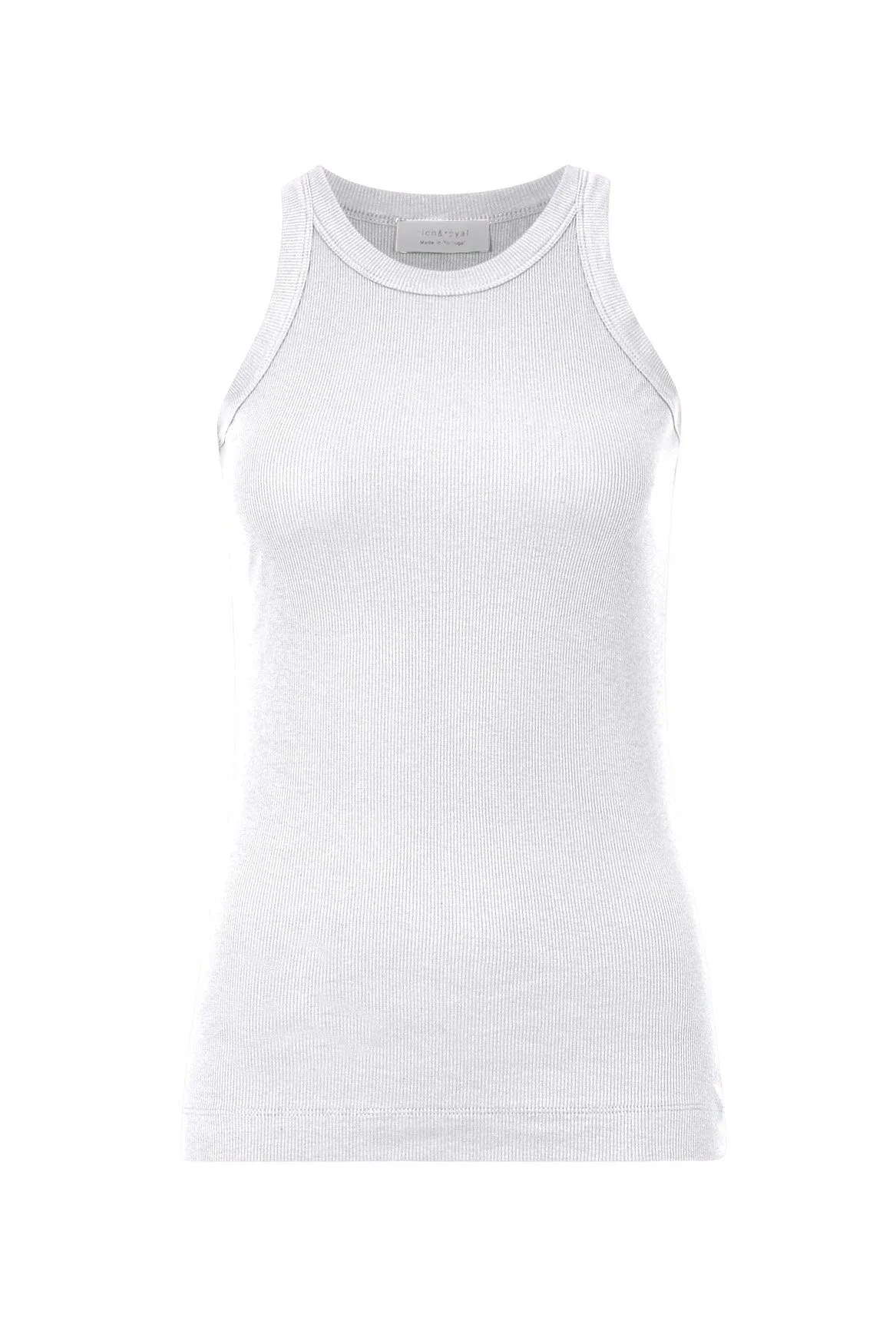 RICH & ROYAL GERIBDE TANKTOP IN GLITTERLOOK
