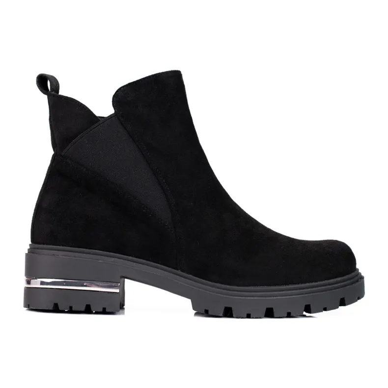 W. Potocki Zwarte Chelsea boots voor dames Potocki